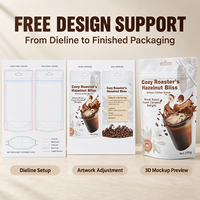Sachet Doypack Composé en Aluminium Épaissi Biodégradable à Impression Personnalisée avec Fermeture Zip pour Lait et Poudres Aromatisées