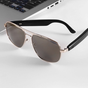 Gs02 Smart Glasses Aviator Style Metal Frame Polarized Sunglasses With Uv Protection For Outdoor Use - Product Image 1