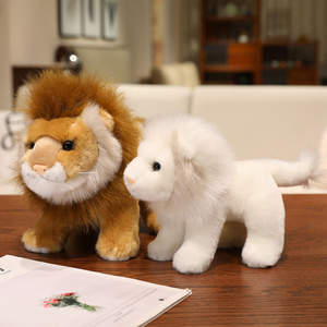 Peluche Lion Blanc Dessin Animé Ultra Douce pour Crèche, Animal en Peluche Zoo, Jouet Confortable pour Enfants, Petite Poupée Lion Artificielle au Design Inspiré - Product Image 5
