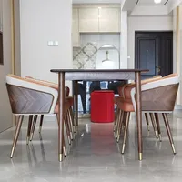 Chaise de salle à manger minimaliste moderne pour meubles de cuisine, fauteuil de luxe avec finition en bois, chaises de salle à manger de haute qualité, siège confortable