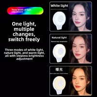 Lampe Selfie Magnétique Anneau Lumineux Portable pour Téléphone Enregistrement Vidéo Rechargeable Légère Lumière LED de Voyage pour Portable