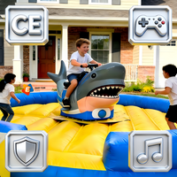 Machine de Bull Mécanique Requin à Absorption des Chocs avec Effet Musical pour Jeux de Fête Foraine, Certifiée FCC CE