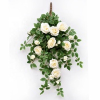 Guirlande de roses artificielles en soie en gros pour décoration de mariage