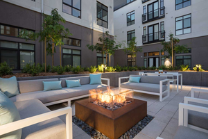 Square Corten Steel <b>Fire</b> Pit Gas Outdoor Firepit - Product Image 5