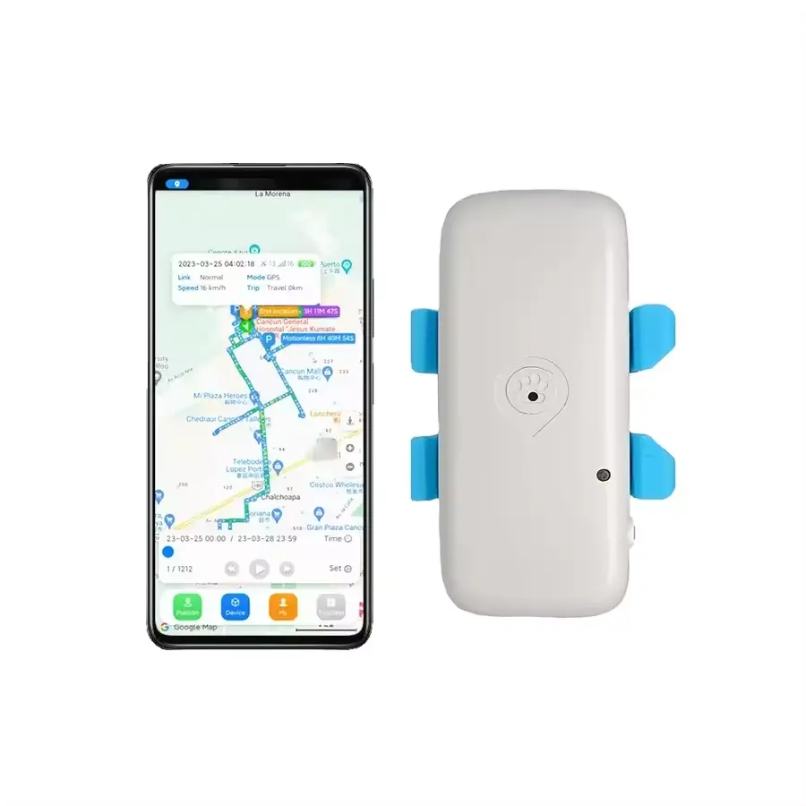 อุปกรณ์ติดตามสัตว์เลี้ยงสุนัขแมวสัตว์กันน้ํา 4G พร้อมระบบติดตามยานพาหนะอัจฉริยะ