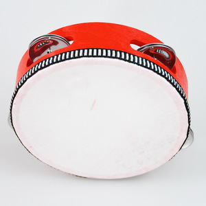Wholesale Tambourine 10 Inch <b>Drum</b> Handheld Percussion Education Musical Dance Tambourine Jingles Double Row for Church Party - Product Image 2