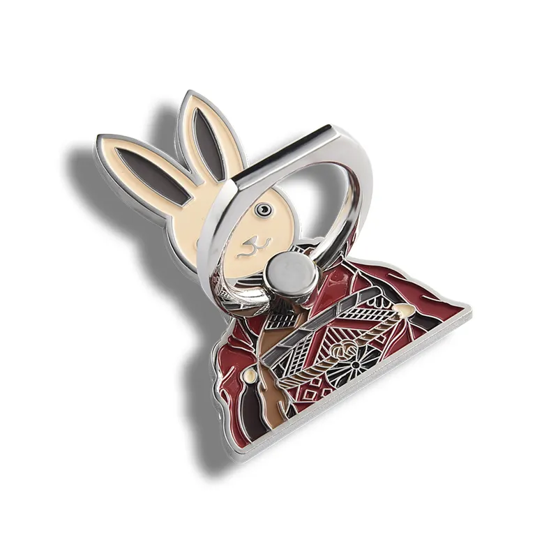 Zinc Alloy Custom Anime Rabbit Cultural Creative Gift Magnetic Phone Ring Holder