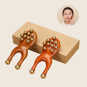 Handheld Messing Walnuss Frosch <span class=keywords><strong>Massage</strong></span> gerät für Kopfhaut Wireless Facial Fascia Lifting und Nose Bridge Lifting <span class=keywords><strong>Eye</strong></span> Beauty Tool - Product Image 2
