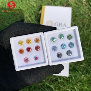 Venta al por mayor de alta calidad azul rosa azul amarillo champán púrpura moissanita piedra suelta moissanita Gia mossanita - Product Image 5