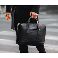 Sac à bandoulière pour ordinateur portable en cuir véritable de luxe, personnalisé avec logo, multifonctionnel, pour le travail, le bureau, les voyages d'affaires, pour hommes