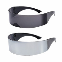 Lunettes de soleil pour anniversaire et Halloween, style futuriste, Cool, à enrouler, nouveauté, lunettes de soleil personnalisées pour fête