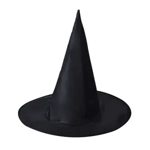 Ucuz cadılar bayramı şapka siyah Oxford sihirbazı şapka makyaj kostüm sahne Cosplay cadı şapkası için parti dekorasyon