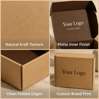 Boîtes d'expédition en carton ondulé écologiques et portables personnalisées avec doublure en éponge pour l'emballage de vêtements et de chaussettes