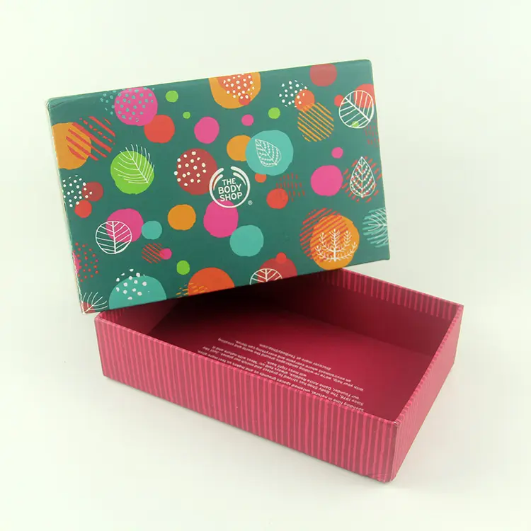 Toptan süper kalite özel iki parçalı kağıt hediye kutusu kapağı ve taban hediye ambalaj kutusu