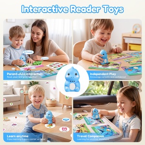 Cartes flash interactives parlantes pour enfants, appareil d'apprentissage de l'anglais, lecteur de dinosaures pour enfants, 600 mots, 12 comptes à rebours, kit de jouets STEM - Product Image 5