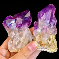 Cristal naturel en gros, artisanat, cristal de haute qualité, amas de cristal, amas d'améthyste squelettique pour la décoration et les cadeaux