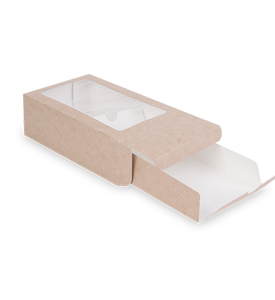 กล่องกระดาษคราฟท์สำหรับใส่มาการองแบบขายส่ง มีหน้าต่างใส ป้องกันการรั่วซึม สำหรับอาหารแบบนำกลับบ้าน พร้อมโลโก้สั่งทำได้ - Product Image 4