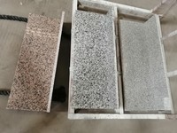 Marches et contremarches d'escalier antidérapantes en pierre de granit rouge et gris, taille standard, pour intérieur et extérieur, avec rainures – Prix compétitif