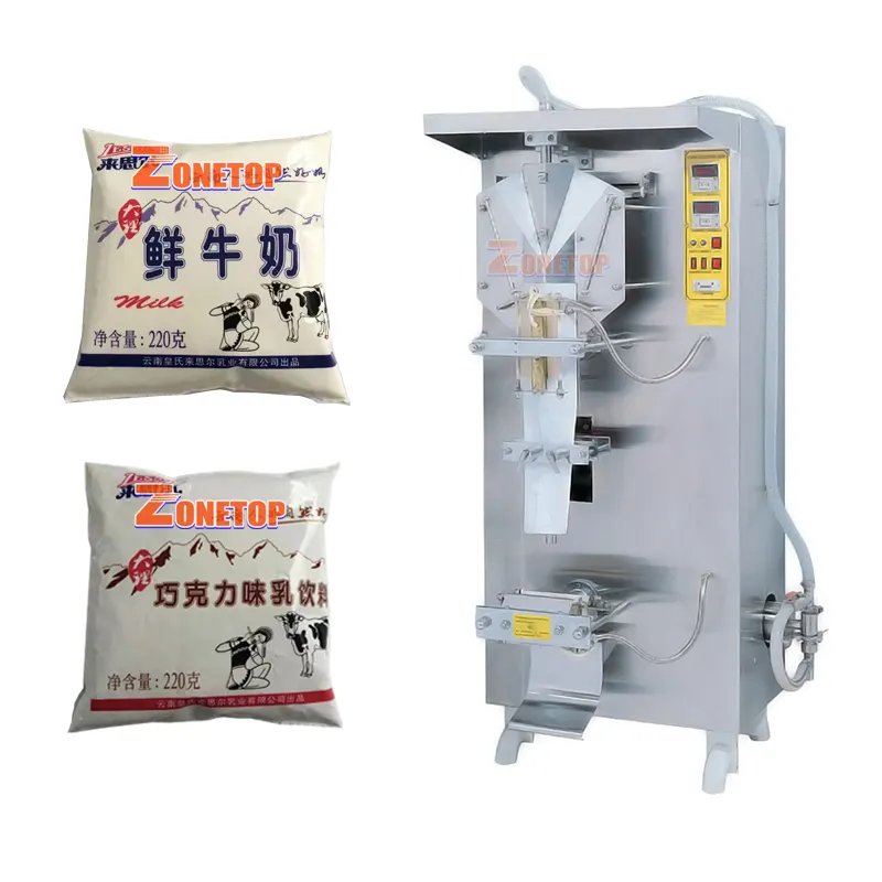 Factory Price Automatic Plastic PE Film Small Bag Sachet Pasteurized Milk Filling Machine