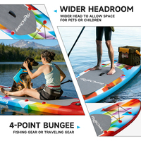 Planche de paddle souple transparente personnalisée en gros, directement de l'usine, pour le surf, le paddle et les sports nautiques
