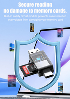 Lecteur de cartes mémoire USB C 4 en 1 pour appareil photo numérique, lecteur de cartes SD avec double fente pour cartes SD
