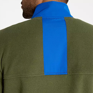 Custom Dry Fit Manga larga Rendimiento Wicking French Terry Quarter Zip Pullover Fleece con bolsillos Jumpers Velour Sudadera - Product Image 3