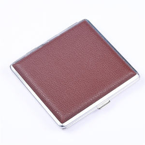 Étui de rangement en métal pour hommes, étui à sangles élastiques pour 20 pièces étui à cigarettes en <span class=keywords><strong>cuir</strong></span> Pu étui à cigarettes gravure - Product Image 3