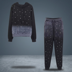 Ensemble de survêtement personnalisé en polyester/coton avec capuche zippée rose, coupe-vent d'hiver à séchage rapide pour hommes et femmes, idéal pour le tennis, la course à pied, l'entraînement et le volley-ball - Product Image 3