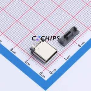 HYCW481-USBC24-1000B USB Connector SMD Connector ( Connector Type: Type-C )( Gender: Female )( Mounting Type: Vertical Mount ) - Product Image 1