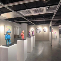 Panneaux d'affichage mobiles en aluminium pour salles d'exposition de musées, cloisons pliables modernes pour salles de conférence et restaurants