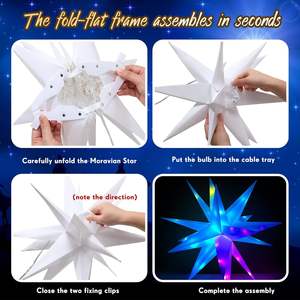 Estrella de Navidad con Luz, Compatible con Bluetooth, 25CM, Adorno para Árbol de Navidad, Luz Brillante, Alimentación USB, Decoración para Fiestas y Hogar - Product Image 5