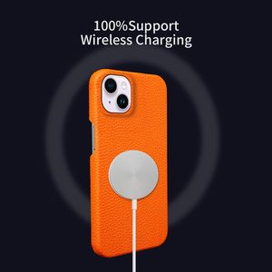 Étui de téléphone en cuir véritable en ligne et personnalisé pour <span class=keywords><strong>Iphone</strong></span> 14 13 12 <span class=keywords><strong>11</strong></span> étui de téléphone magnétique en cuir étanche et <span class=keywords><strong>rechargeable</strong></span> - Product Image 4