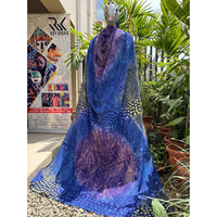 Batik Adire Alabela dessiné à la main sur tissu en mousseline