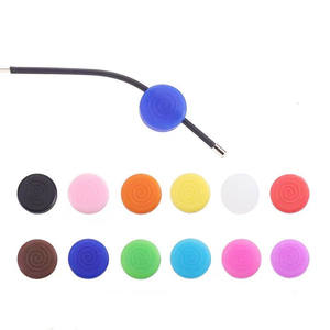 ZT Crochets d'oreille ronds à double trou en silicone antidérapants pour lunettes, adultes et enfants, couleurs bonbon, été 2025 - Product Image 1