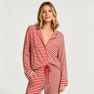 Bamboo Christmas Pajamas for Women Set Long Sleeve Holiday <b>Pjs</b> Women's Nightwear Soft Lounge Set Family Pajamas - Product Image 1