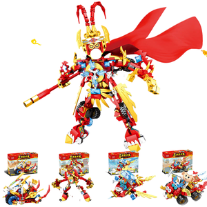 HY玩具西游记齐日猴王4合1悟空积木小男人兼容儿童教育t - Product Image 1