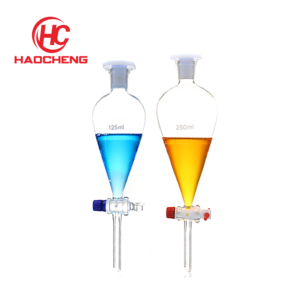 <span class=keywords><strong>Entonnoir</strong></span> de distribution de séparation huile-liquide en verre borosilicaté PTFE <span class=keywords><strong>à</strong></span> <span class=keywords><strong>piston</strong></span> de laboratoire personnalisé en gros - Product Image 5