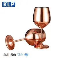 KLP all'ingrosso popolare in metallo rosso bicchiere di vino calice personalizzato in acciaio inossidabile bicchieri di vino bicchieri di vino