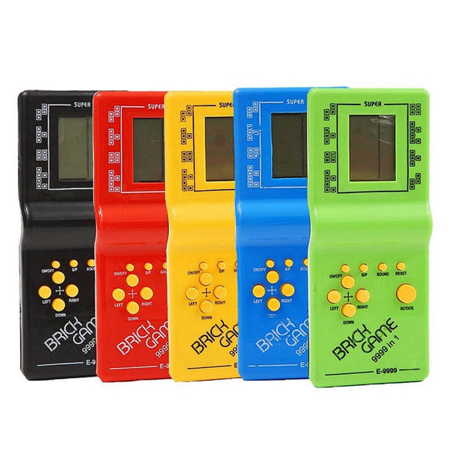 INNOPRO New Portable Classic Game Console BRICK Handheld Non-Touch Screen Non-Color Display Battery-Free Nostalgic Educational