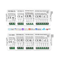 Module de relais intelligent mini DUOMEI 1/2/3/4 Gang Tuya WiFi Zigbee 10A IP21 compatible avec Google Home Alexa, commande vocale