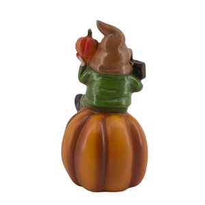 Adorno de Gnomo de Cosecha Otoñal, Duende Sentado con Calabaza, Decoración Rústica para el Hogar, Decoración para Sala de Estar de Acción de Gracias - Product Image 5
