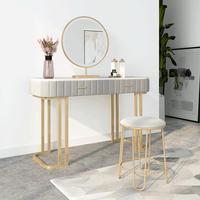 Table de maquillage pour studio de célébrités sur Internet avec lumière de luxe pour maquilleurs professionnels Coiffeuse pour salon de beauté