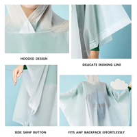 Poncho de pluie unisexe au meilleur prix 100% imperméable en plastique écologique EVA imperméable réutilisable pour la promotion de supermarché