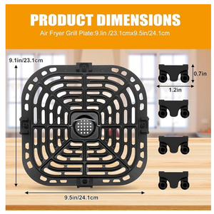 Bandeja <span class=keywords><strong>de</strong></span> Repuesto y Accesorios para <span class=keywords><strong>Freidora</strong></span> <span class=keywords><strong>de</strong></span> <span class=keywords><strong>Aire</strong></span> <span class=keywords><strong>Gourmia</strong></span> GAF685/GAF735 <span class=keywords><strong>de</strong></span> 6 Cuartos (Plato para Asar, Rejilla para Freír) - Apto para Lavavajillas - Product Image 2