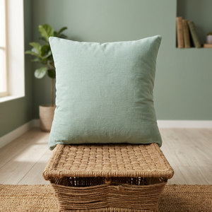 Funda de Cojín Rectangular de Pana Verde Sólida con Rayas, Cierre de Cremallera, Personalizable, para Sofá, Dormitorio y Hogar - Product Image 3