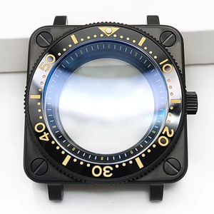 Carré SKX 42mm Noir Boîtier de Montre Couronne Chapitre Anneau Acier Inoxydable Mat Insert Céramique Étanche MOD NH35 <span class=keywords><strong>NH36</strong></span> <span class=keywords><strong>4R36</strong></span> - Product Image 3