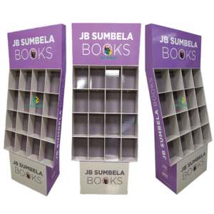 अनुकूलित फ्रेंडली कार्डबोर्ड फ्लोर बुक डिस्प्ले रैक के लिए स्टैंड चमकदार फिनिश शेल्फ - Product Image 1