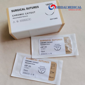 Suturas Quirúrgicas Desechables de <span class=keywords><strong>Catgut</strong></span> Crómico con Aguja, Tamaño Personalizable, Hilo Médico Absorbible para Lifting - Product Image 5
