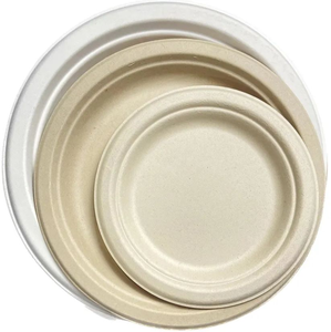 Custom Biodegradable White Natural Corn Starch <b>Dinnerware</b> & Tableware Compostable Party Plates Disposable Dishes Plates <b>Set</b> - Product Image 1