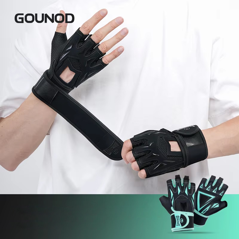 Thickened Palm Pad Half Finger Gloves